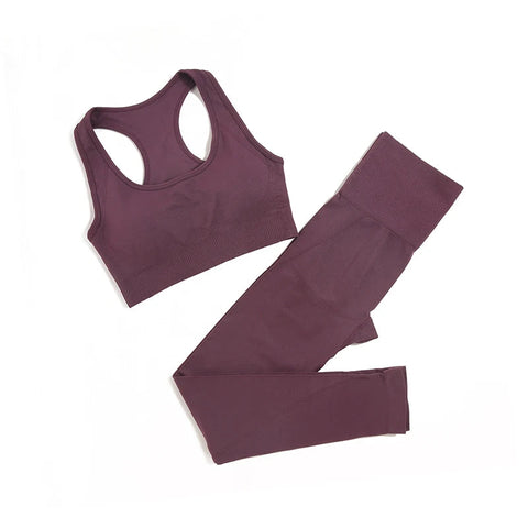 WAREBALL 2/3/4pcs Seamless Yoga Set Gym Clothes Sportswear Yoga Suits For Women Fitness Set Tracksuits Sports Bra Gym Leggings Zen fit plus