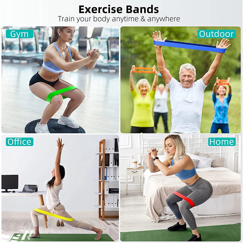 5Pcs Resistance Band Set for Men and Women 5 Elastic Bands with Different Resistance Levels for Long Workouts In The Home & Gym Zen fit plus
