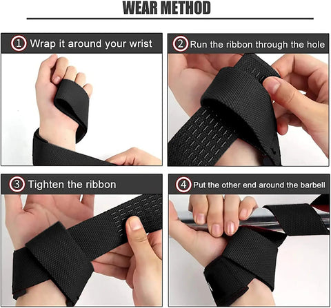 Weightlifting Wrist Straps Strength Training Adjustable Non-slip Gym Fitness Lifting Strap Wrist Support Grip Band Powerlifting Zen fit plus
