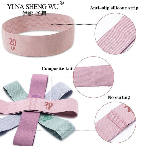Fabric Resistance Hip Booty Bands Glute Thigh Elastic Workout Bands Squat Circle Stretch Fitness Strips Loops Gym Yoga Equipment Zen fit plus