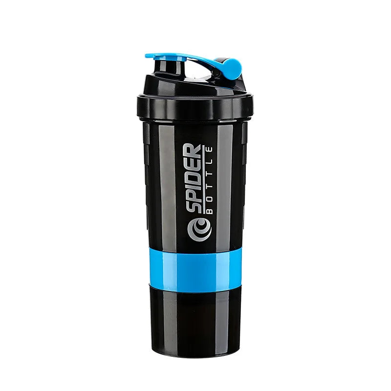 3 Layers Shaker Protein Bottle Powder Shake Cup Large Capacity Water Bottle Plastic Mixing Cup Body-Building Exercise Bottle Zen fit plus