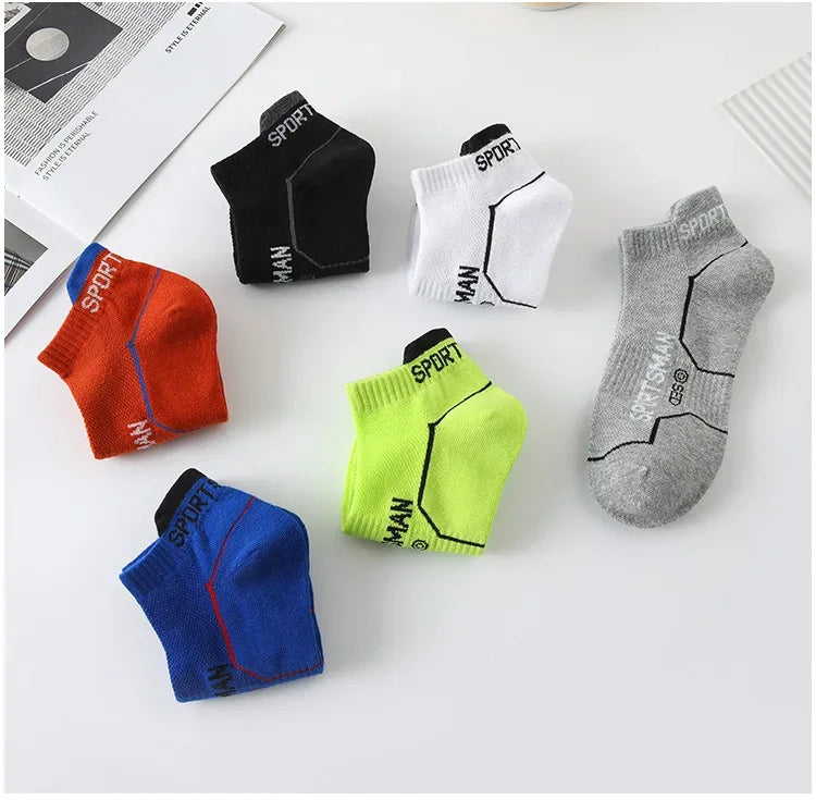 6 Pairs Socks Men's Short Socks Sweat Absorbent and Odorous Basketball Socks Running Sports Socks Breathable Mesh Men's Socks - Zen Fit Plus