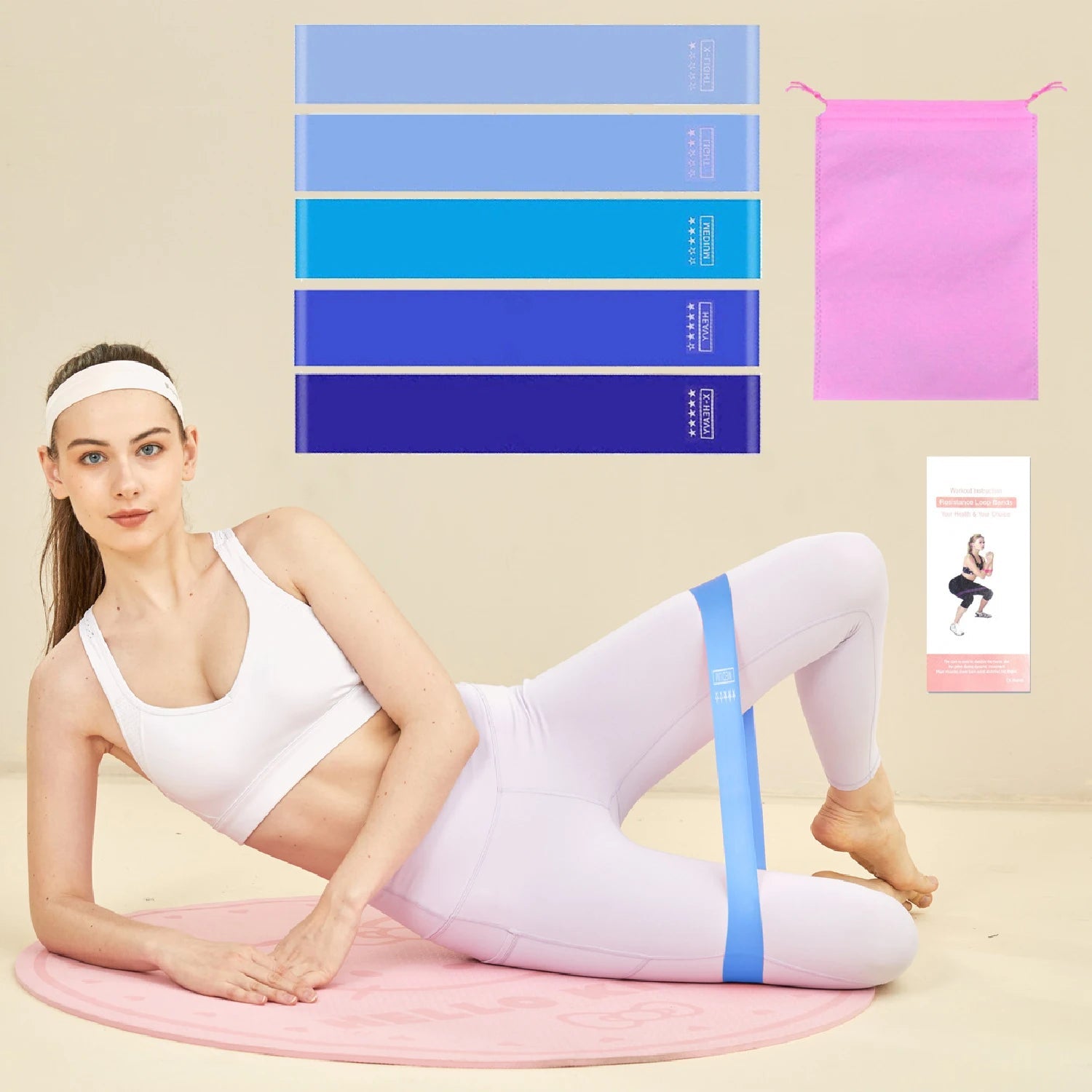Fitness Elastic Resistance Bands Home Training Yoga Sport Resistance Bands Stretching Pilates Workout Gym Equipment Stretching Zen fit plus