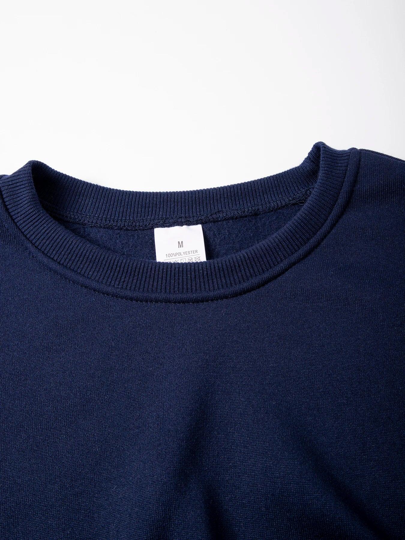 Men's Crew Neck Sweatshirts Solid Color Sweatwear Spring Outdoor Casual Daily Long Sleeve Pullover Hoodie Man Sportswear - Zen Fit Plus