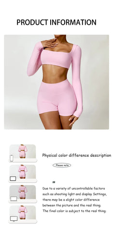 Yoga Suit Sports Set Women Quick-Drying Gym Set Women Tracksuit Running Workout Long Sleeve Sports Shirt Yoga Clothing - Zen Fit Plus