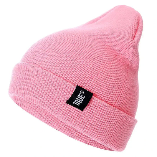 Letter True 10 Colors Casual Beanies for Men Women Fashion Knitted Winter Hat Solid Hip-hop Skullies Hat Bonnet Unisex Cap Zen Fit Plus