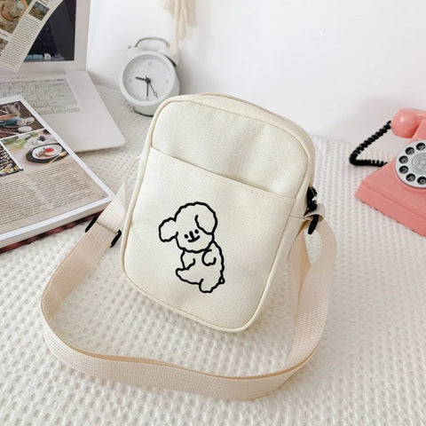 Black White Khaki Crossbody Bags High Quality Oxford Cloth Minimalists Tote Bag Long Shoulder Strap Travel Storage Men Women Zen fit plus