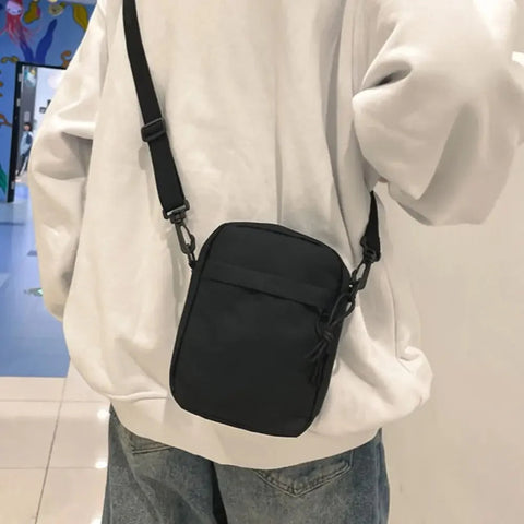 Black White Khaki Crossbody Bags High Quality Oxford Cloth Minimalists Tote Bag Long Shoulder Strap Travel Storage Men Women Zen fit plus