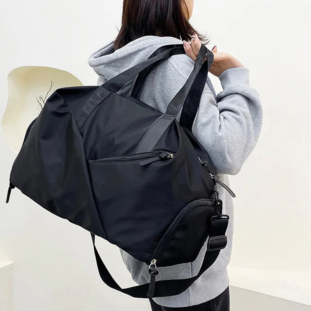 Women Gym Sports Bag Waterproof Swimming Yoga Mat Pink Weekend Travel Duffle Bags for Women Sport Fitness Shoulder Handbag Zen fit plus