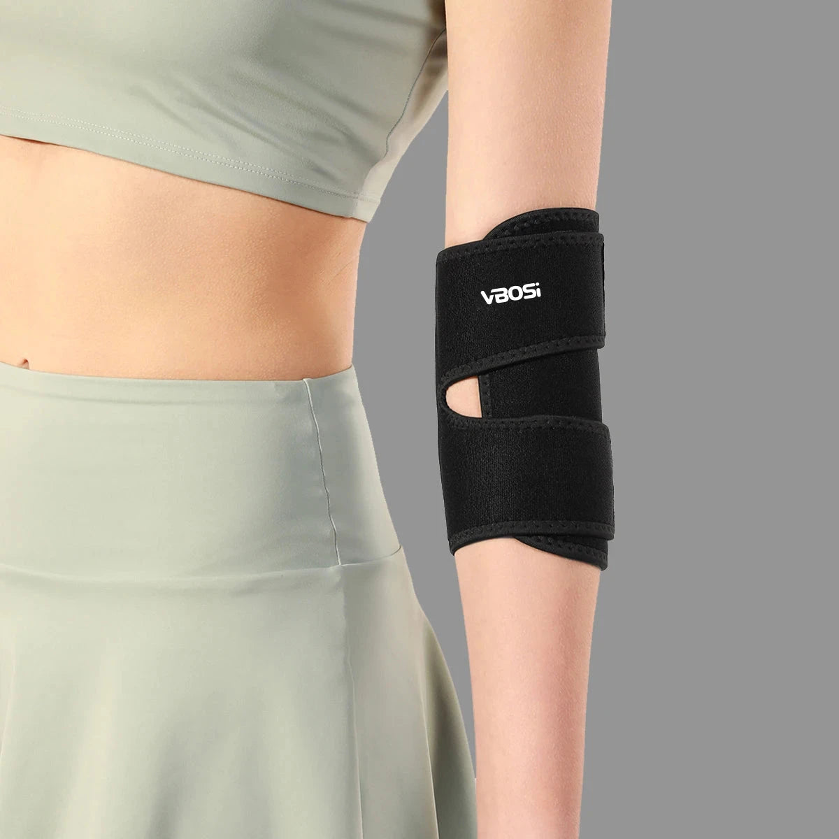 1 Piece Adjustable Neoprene Elbow Support Brace - Comfortable Sports Fitness Protector for Men and Women Zen Fit Plus