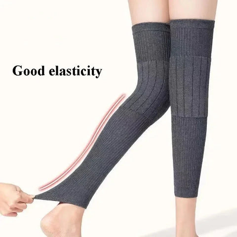 New Rabbit Fur Knee Pads Winter Universal Old People Cold Leg Arthritis Kneepad Thermal Keep Warm Thick Velvet Knee Protector Zen Fit Plus