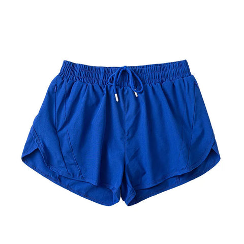 (S-2XL)2 in 1 Women Zipper Pocket Quick Dry Running Shorts 2 Layer Gym Yoga Fitness Badminton Tennis Training Sport Short Pants Zen fit plus