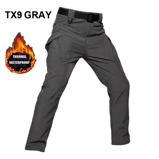 Men's City Cargo Autumn Winter Fleece Softshell Hiking Pants Fishing Climbing Trekking Casual Hunting Camping Trousers M-5XL Zen fit plus