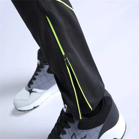 New Running Pants Men Sports Football Training Pants Football Pockets Zipper Women Gym Fitness Jogging Pants Legging Pants Zen fit plus