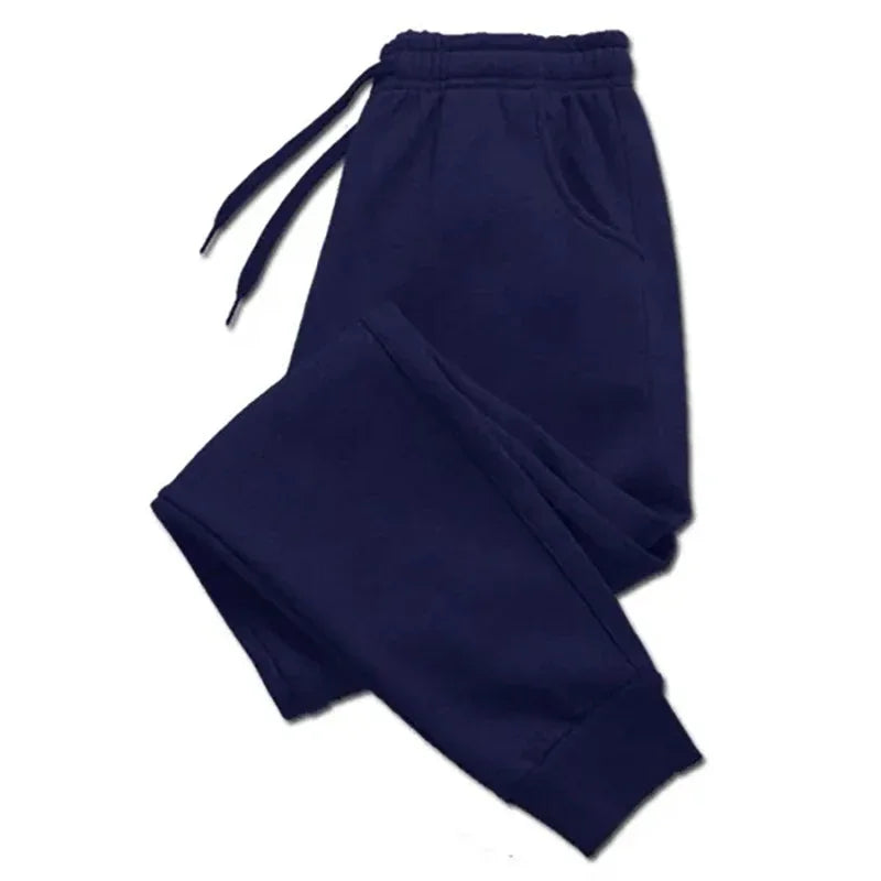 Mens Casual Pants Autumn Winter Fleece Sweatpants Men Running Jogger Sports Gym Trousers Fashion Solid Color Workout Long Pants Zen fit plus