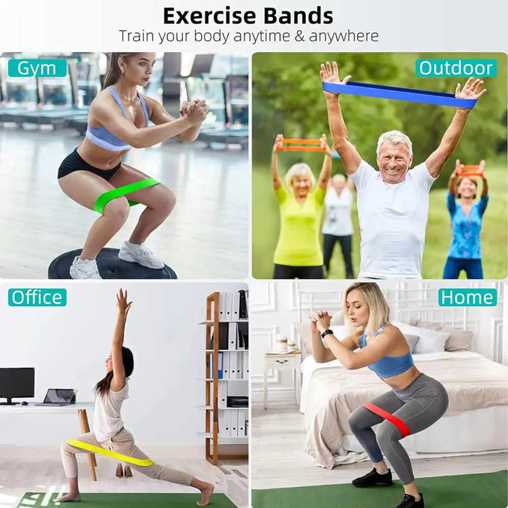Resistance Bands Set for Men and Women 5 Different Levels Elastic Band Bands for Home Fitness Stretching Pilates Exercise Bands Zen fit plus