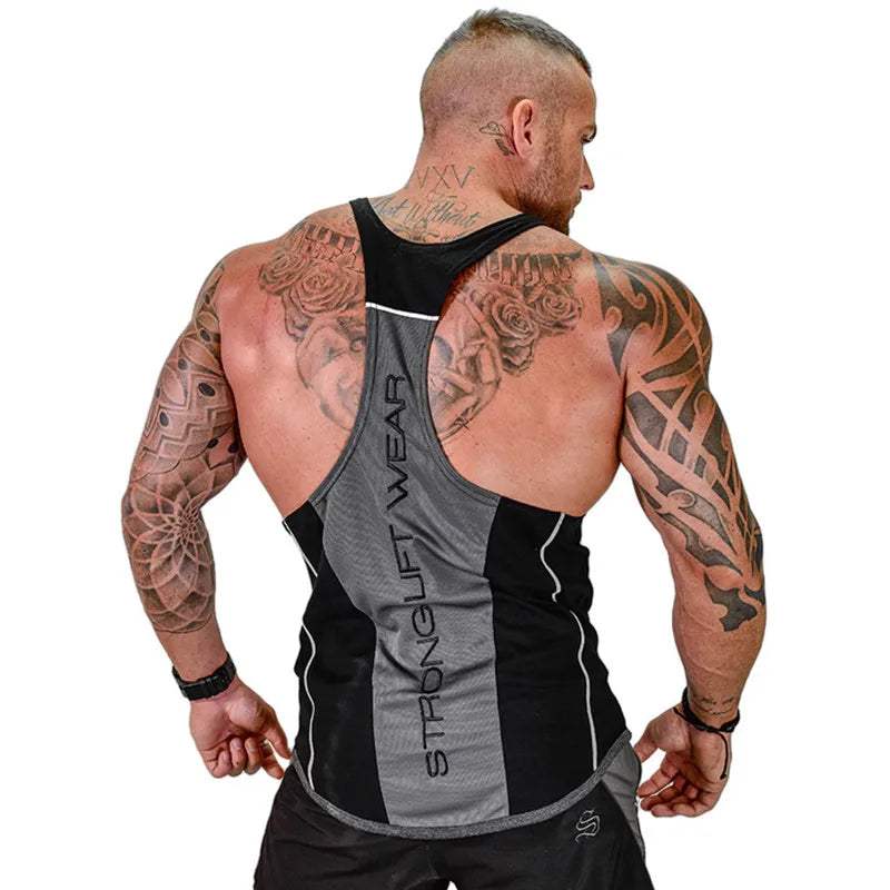 GYM Clothing Summer Fitness Cotton Tank Top Men Jogging Bodybuilding Sleeveless Shirt Breathable O-Neck Casual Muscle Men's Vest Zen fit plus