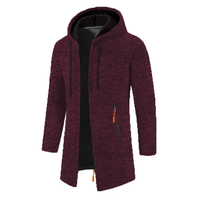 Sweatwear Men's Hoodies Long Sleeve Sweatshirts for Men Zipper Hooded Mens Oversize Winter Top Jacket Coat Black Sweater Zen fit plus