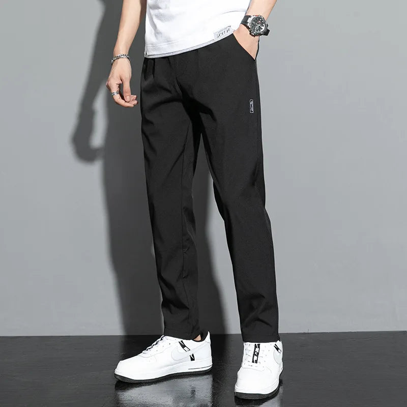 Men's Running Pants Sportswear Jogging Sweatpants Quick Dry Thin Tracksuit Elastic Gym Fitness Trousers Training Sport Pants Men Zen fit plus