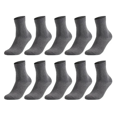 10 Pairs Men's Cotton Socks New Style Black Business Men Socks Soft Breathable Summer Winter for Male Socks Plus Size 38-47 - Zen Fit Plus