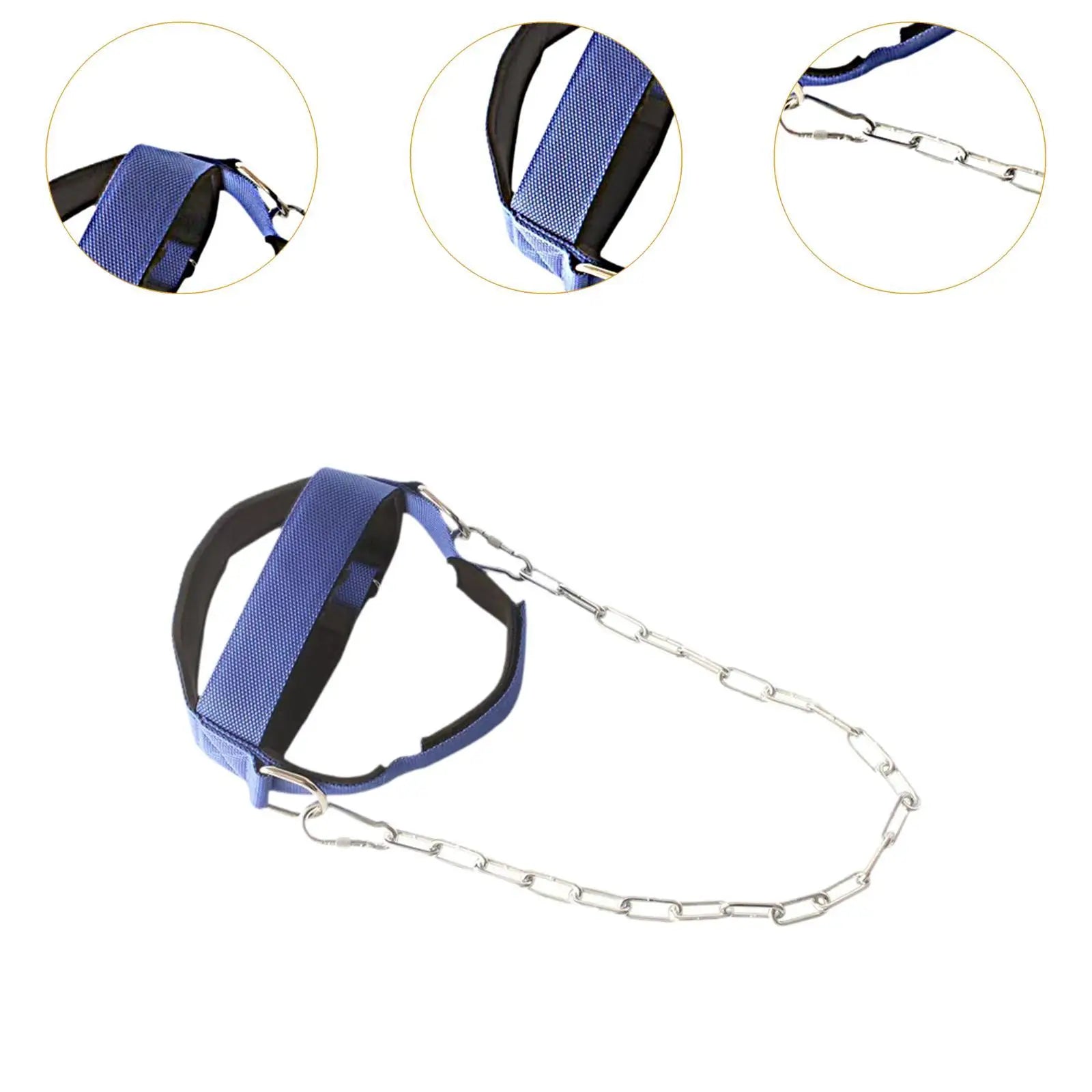 Head Harness Neck Trainer Heavy Duty with Metal Loop Muscle Building Core Strength for Weight Lifting Bodybuilding Wrestling Zen fit plus