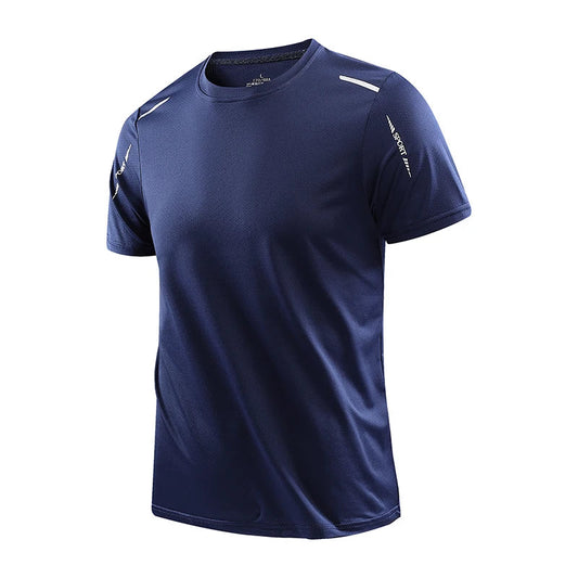 CHRLCK Men's Running Quick Drying T-shirts Breathable Hiking Fishing Tees Soft Elasticity Outdoor Sports Short Shirt Summer Zen fit plus
