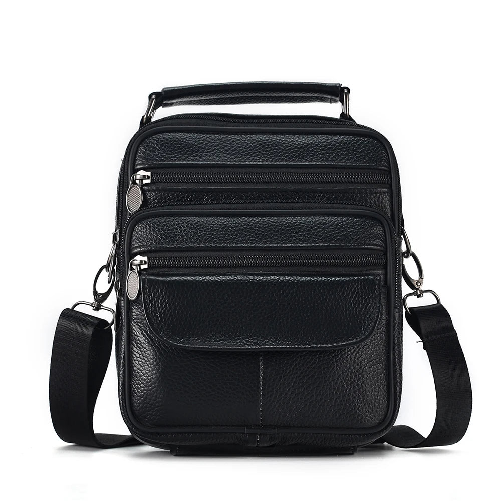 JOYIR Men Genuine Leather Crossbody Bags Messenger Bag for Male Trendy Shoulder Bags Casual Travel Sling Bag Handbags Zen fit plus