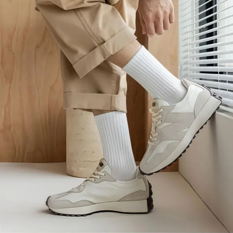 1/5 Pairs Thicken Cotton Men's Socks Solid Bottom Long Socks Black White Sport Socks Male Casual Harajuku Casual Basketball Sox - Zen Fit Plus