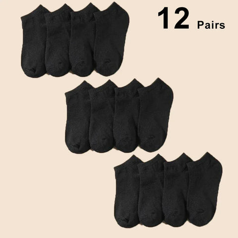 10/12/20/40 Pairs Men Boat Socks Business Sport Sweat Absorption Mature Summer Autumn Solid Color Soft Non Pilling Ankle Socks - Zen Fit Plus