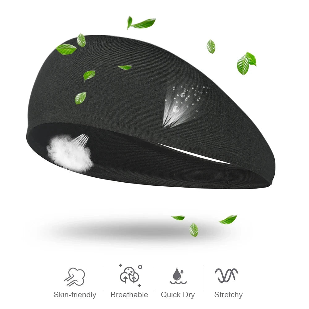 Elastic Sweat Sweatband Breathable Hair Band Cationic Fabric Men Fashion Headband Hair Accessories Moisture Wicking Women Girls Zen Fit Plus