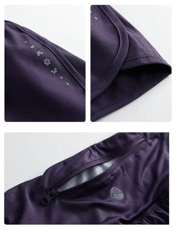 DRUR Running Short Women Gym Shorts 2 in 1Elastic Waist Shorts With Pocket Female Tennis Sportswear Fitness Clothes Jogger Pant - Zen Fit Plus