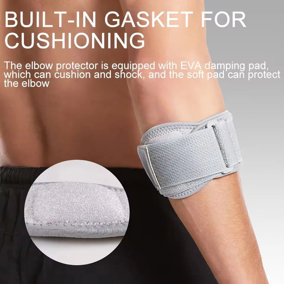 GOBYGO 1Pcs Breathable Tennis Elbow Brace Compression Pad Relieves tendonitis Adjustable Tennis Golf Elbow Forearm Brace Strap Zen fit plus