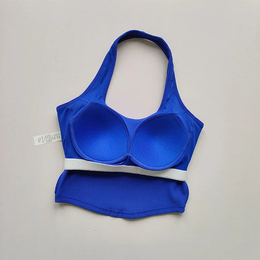 One Piece Cup 2023 Summer New Sports Bra Women's Shockproof Running Gathering Bra Hanging Neck Back Fitness Tank Top Zen Fit Plus