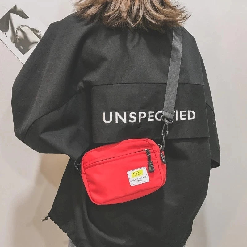 Unisex Crossbody Bag Oxford Cloth Diagonal Shoulder Bags Solid Color Satchels Fashion Leisure Trend Square Sling Handbags Zen fit plus