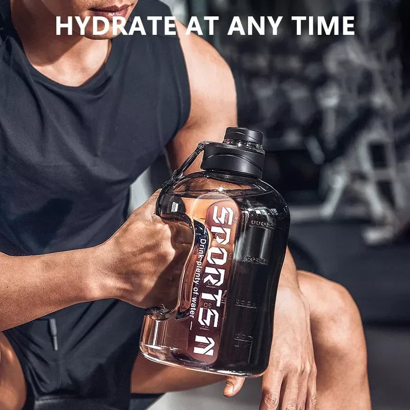 1L UP To 5L Gym Cycling Bottle Cup Outdoor Sport Large Capacity Water Bottle Kettle Fitness BPA FREE Scale Drink Bottle for Men Zen fit plus