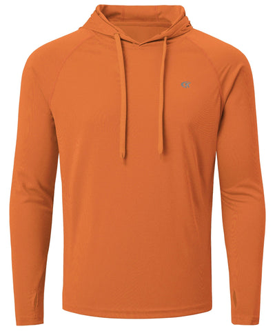 Summer Men's Long Sleeve UPF 50+ Hoodie Shirts, Rash Guard Quick Dry Lightweight T-shirt for Outdoor Jogger Sport Pullover Zen fit plus
