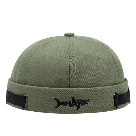 Vintage Brimless Hat Breathable Shark Beanie Hat Cotton Retro Men Adjustable Docker Cap Literary Sailor Cap Women Hip Hop Hat Zen Fit Plus