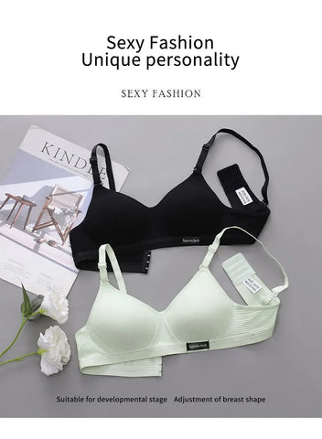 Sport Underwear for Teens Seamless Girl No Underwire Training Bra Soft Skin-Friendly School Girl Small Size Bra Clothing - Zen Fit Plus