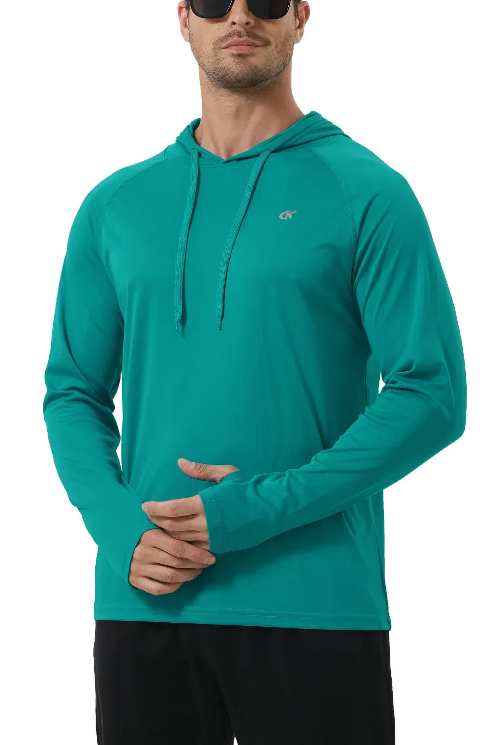 Summer Men's Long Sleeve UPF 50+ Hoodie Shirts, Rash Guard Quick Dry Lightweight T-shirt for Outdoor Jogger Sport Pullover - Zen Fit Plus
