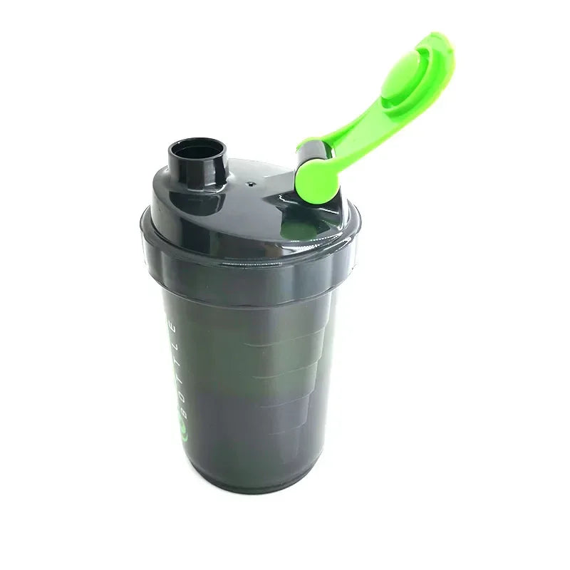 3 Layers Shaker Protein Bottle Powder Shake Cup Large Capacity Water Bottle Plastic Mixing Cup Body-Building Exercise Bottle - Zen Fit Plus