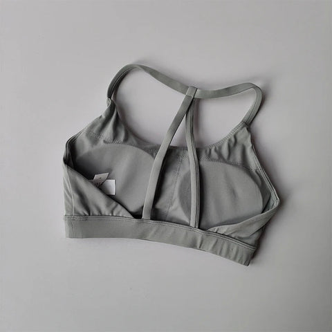 Nude Gathering Sports Bra Women's Sexy Back Shockproof Fitness Bra Quick Drying Pilates Training Sports Running Yoga Tank Top Zen fit plus