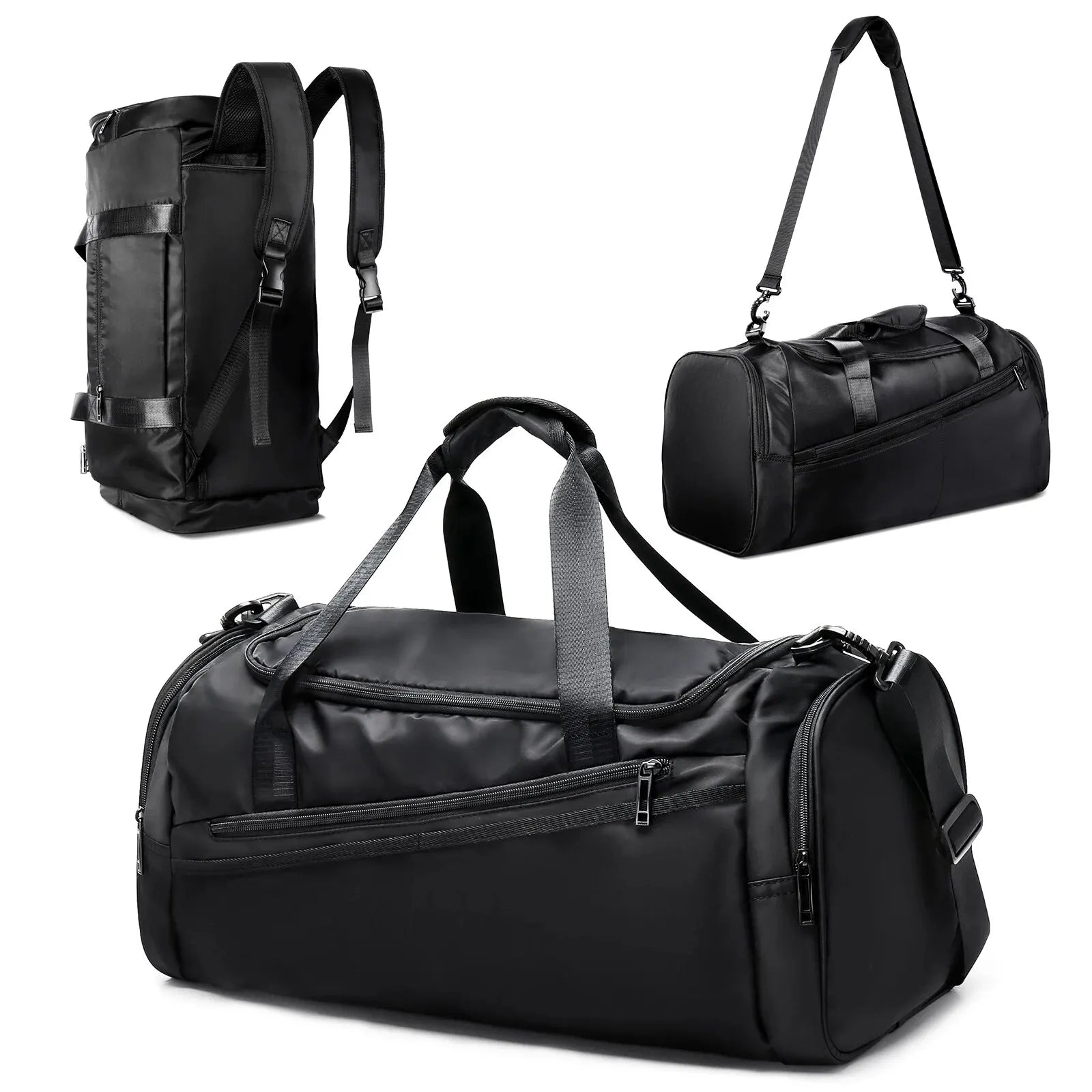 Likros Sports Gym Bag Travel Duffel Bag with Shoes Compartment for Men Women 40L Lightweight Foldable Duffel Bag Workout Bag Zen fit plus
