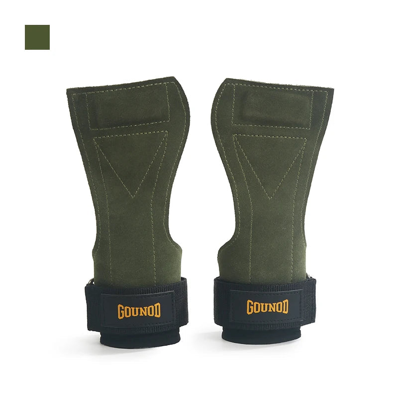 2PC/1pair Cowhide Palm Protection Wear-resistant Non-slip Wrist Protection Equipment Fitness Weightlifting Booster Belt Deadlift Zen Fit Plus