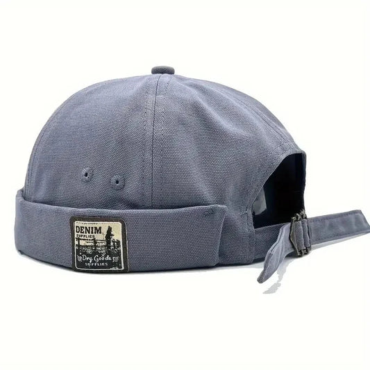 Dome Melon Cap Men Women Fashion Vintage Brimless Hat Hip Hop Landlord Hat Unisex Skullies Beanie Solid Color Docker Cap Zen Fit Plus