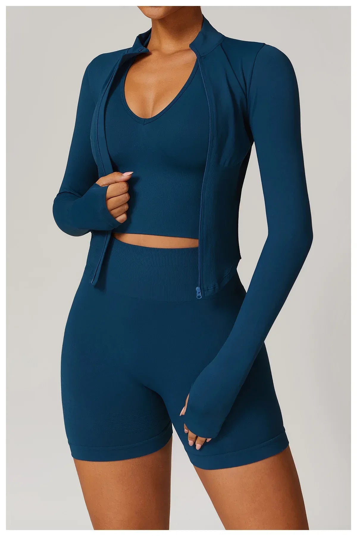 Hearuisavy Autumn Running Zipper Workout Jacket Women Long Sleeve Sportswear Gym Top Female Quick-Dry Yoga Clothing Sport Coat - Zen Fit Plus