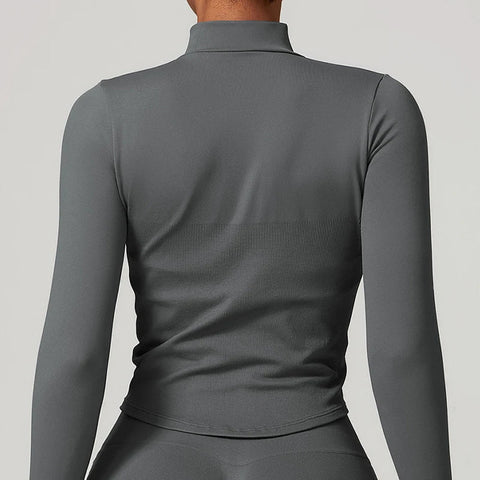 Hearuisavy Autumn Running Zipper Workout Jacket Women Long Sleeve Sportswear Gym Top Female Quick-Dry Yoga Clothing Sport Coat Zen fit plus