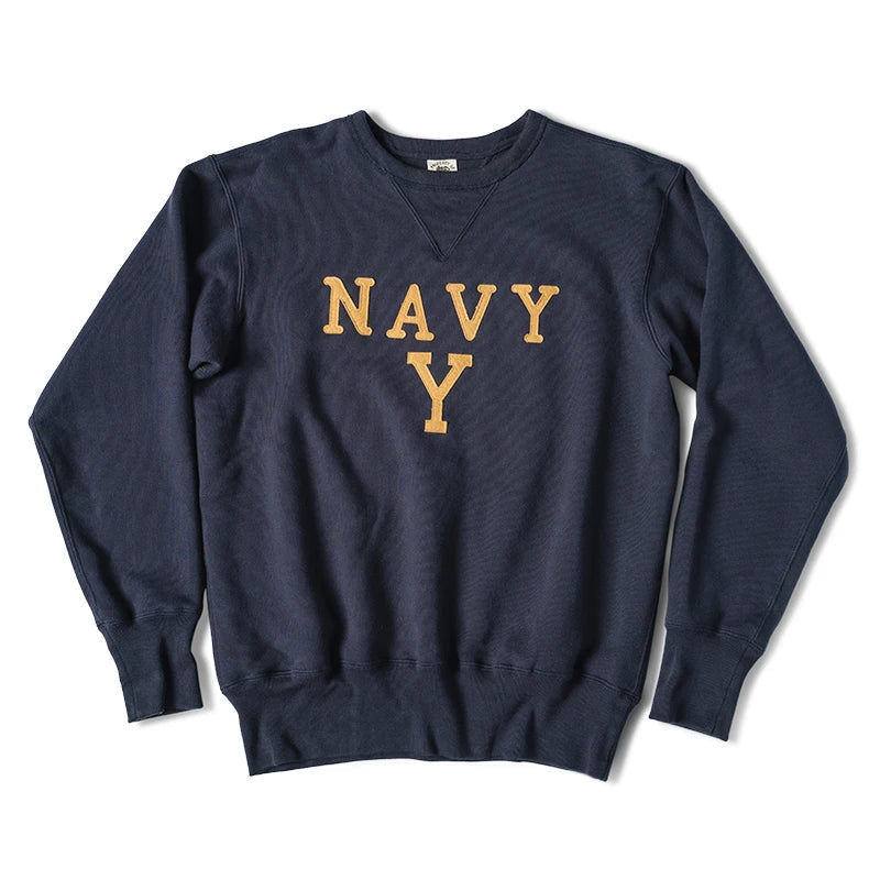 Rugged Bronson NAVY Boxing Coach Pullover Sweatshirt US Cotton Blockbuster Sweater Zen Fit Plus