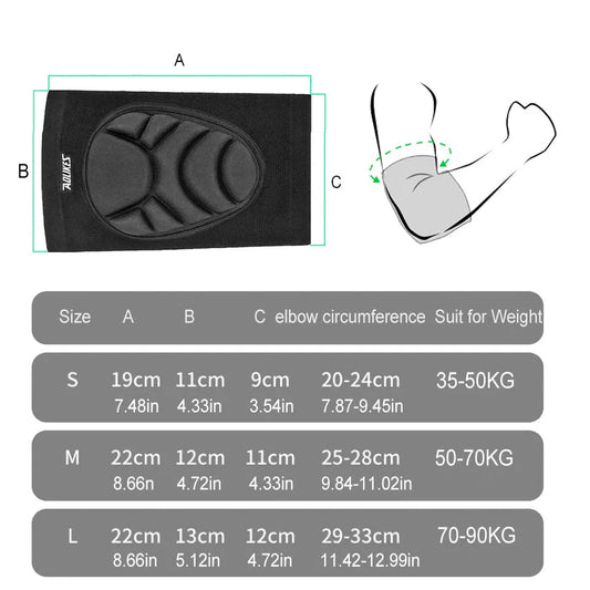 AOLIKES 1 Pair Foam Elbow Pads Anti-collision Sports Roller Skating Anti-fall Volleyball Riding Street Dance Elbow Protector Zen fit plus