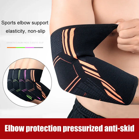 Elbow Support Elastic Gym Sport Elbow Protective Pad Absorb Sweat Sport Basketball Volleyball Tennis Arm Sleeve Elbow Brace - Zen Fit Plus
