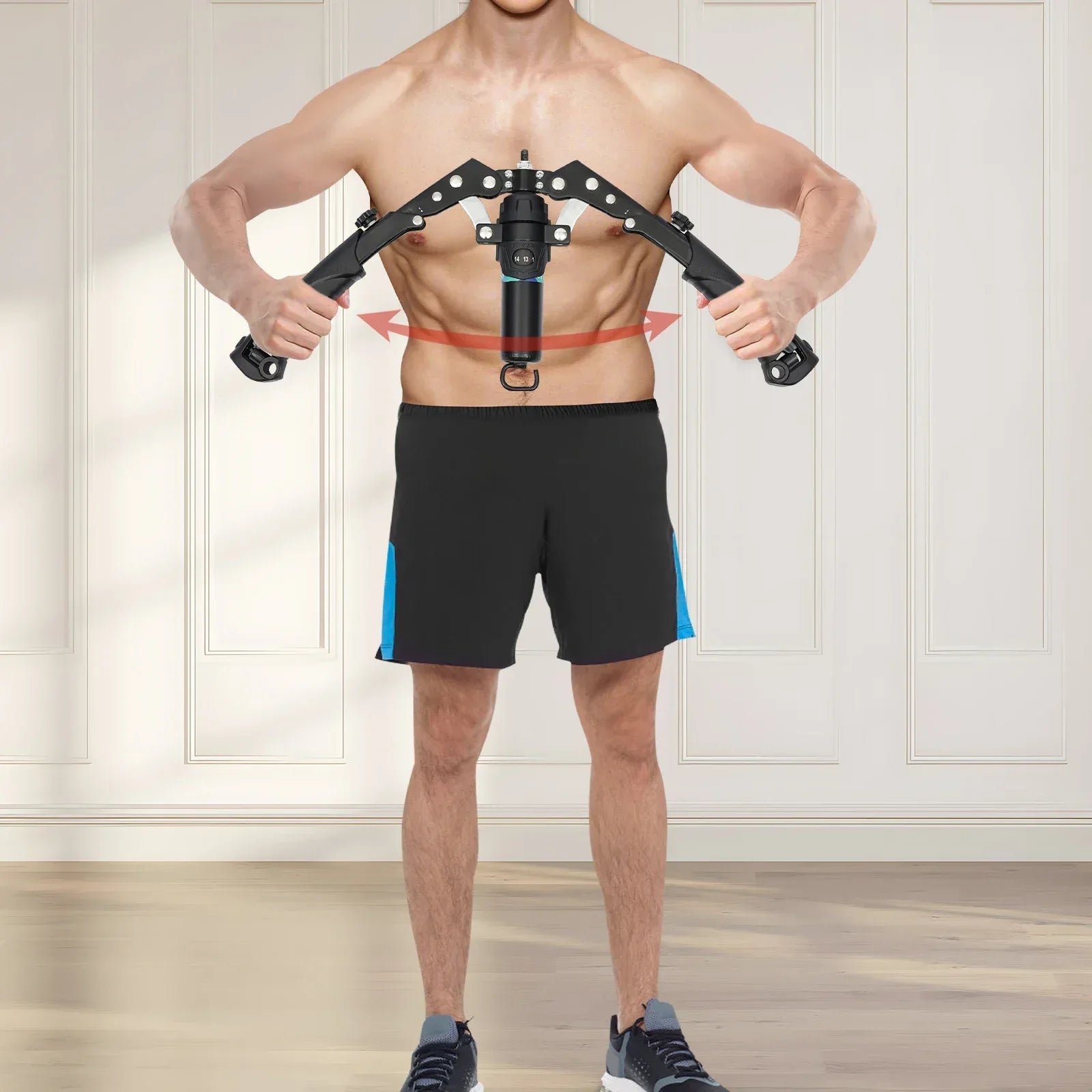 Hydraulic Power Twister Spin Button Arm Blaster Forearm Workout Equipment Adjustable 22-440lbs for Arms, Legs, Biceps, etc - Zen Fit Plus